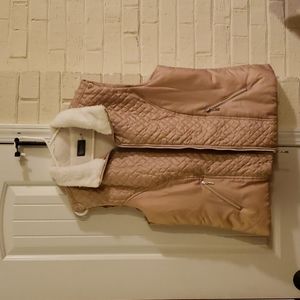Tan fleece lined vest